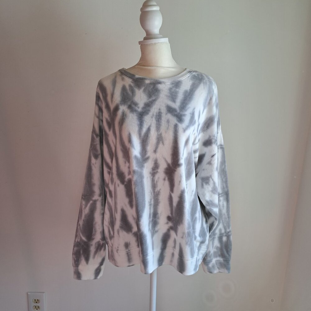 nwt Banana Republic factory gray off white tie dye sweatshirt top shirt m